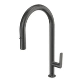 Parisi Slim 30 Kitchen Mixer with Round Spout and Pull Out Spray - Fucile
